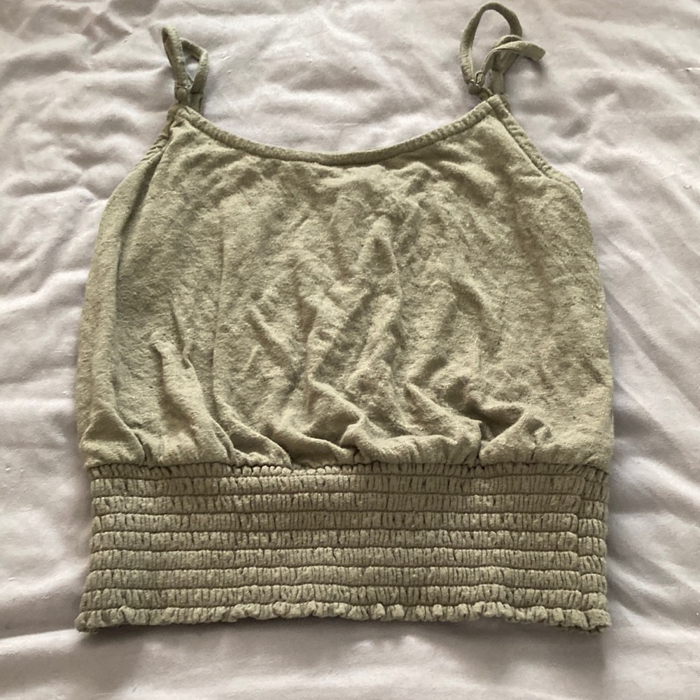 green crop top